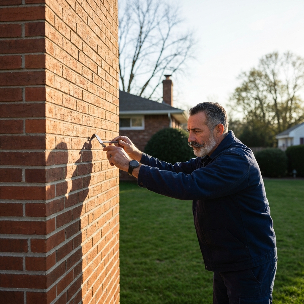 Chimney professional inspects New Jersey home
