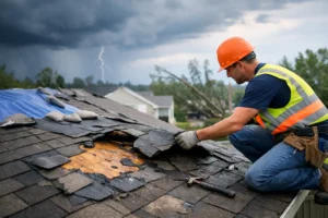 A Roof Storm Damage Repair Example for Homeowners